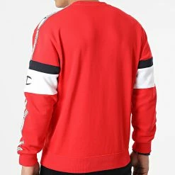Sweat Crewneck A Bandes 217191 Rouge de Champion -Champion Soldes champion 308898 217191 RS046 20220408T120848 04