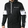 Veste Zippée Capuche Tricolore A Bandes 217192 Noir Gris de Champion