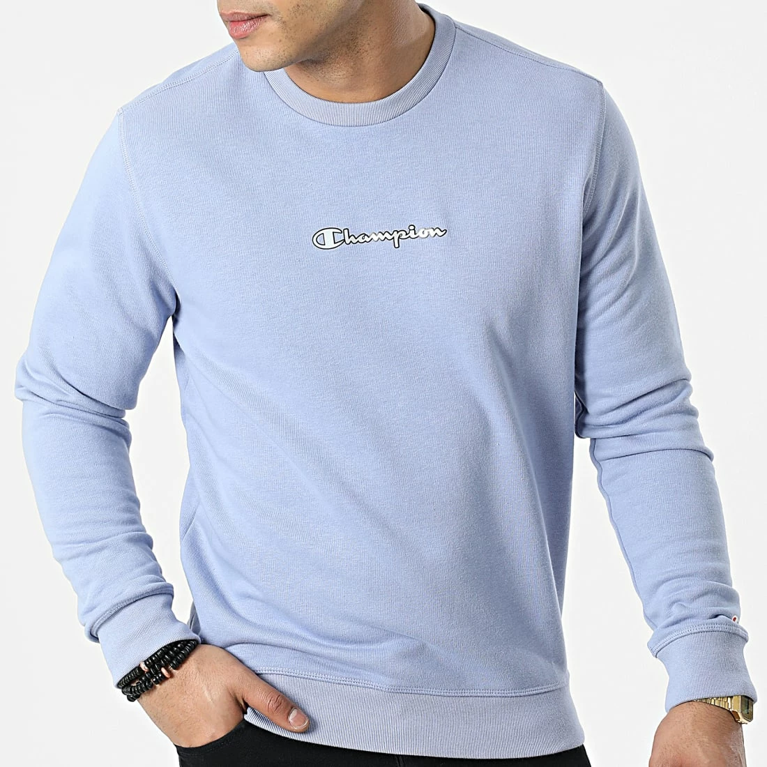 Sweat Crewneck 217216 Bleu Clair de Champion 5 Sweat Crewneck 217216 Bleu Clair de Champion – Image 3