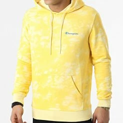 Sweat Capuche Tie Dye 217255 Jaune de Champion