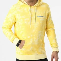 Sweat Capuche Tie Dye 217255 Jaune de Champion -Champion Soldes champion 308941 217255 YL028 20220408T121134 03