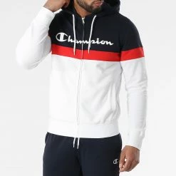 Ensemble de Survetement Tricolore 217413 Bleu Marine Blanc de Champion 11 Ensemble de Survetement Tricolore 217413 Bleu Marine Blanc de Champion -Champion Soldes champion 308943 217413 WW001 20220329T073550 01