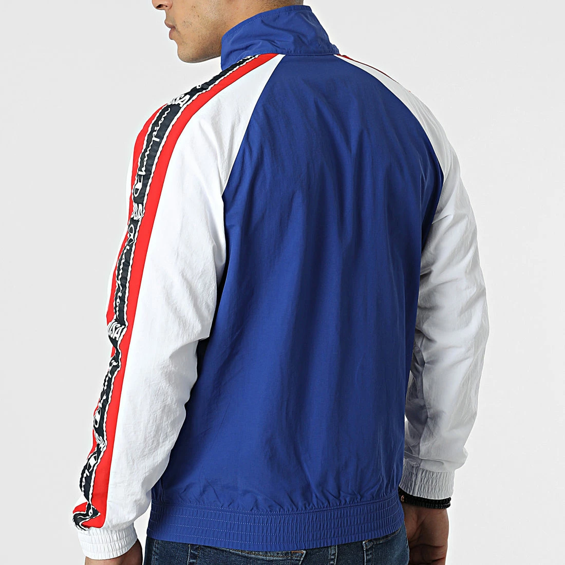 Veste Zippée Tricolore A Bandes 217131 Bleu Marine Blanc de Champion 6 Veste Zippée Tricolore A Bandes 217131 Bleu Marine Blanc de Champion – Image 4