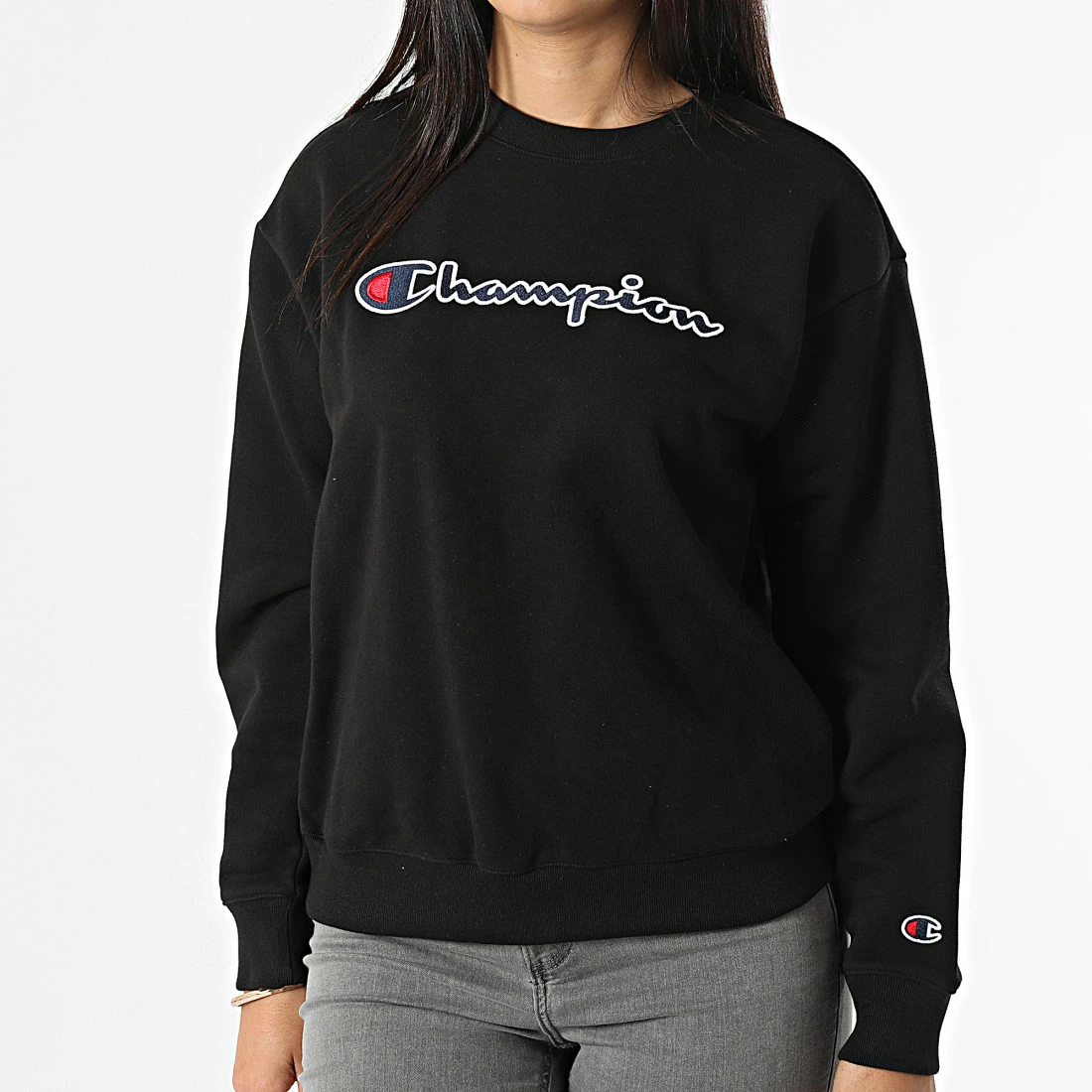 Sweat Crewneck Femme 114922 Noir de Champion 5 Sweat Crewneck Femme 114922 Noir de Champion – Image 3