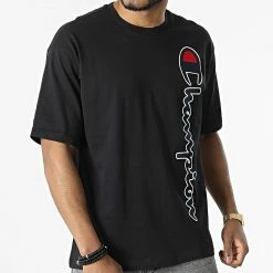 Tee Shirt 217070 Noir de Champion -Champion Soldes champion 312944 217070 KK001 20220407T162845 03