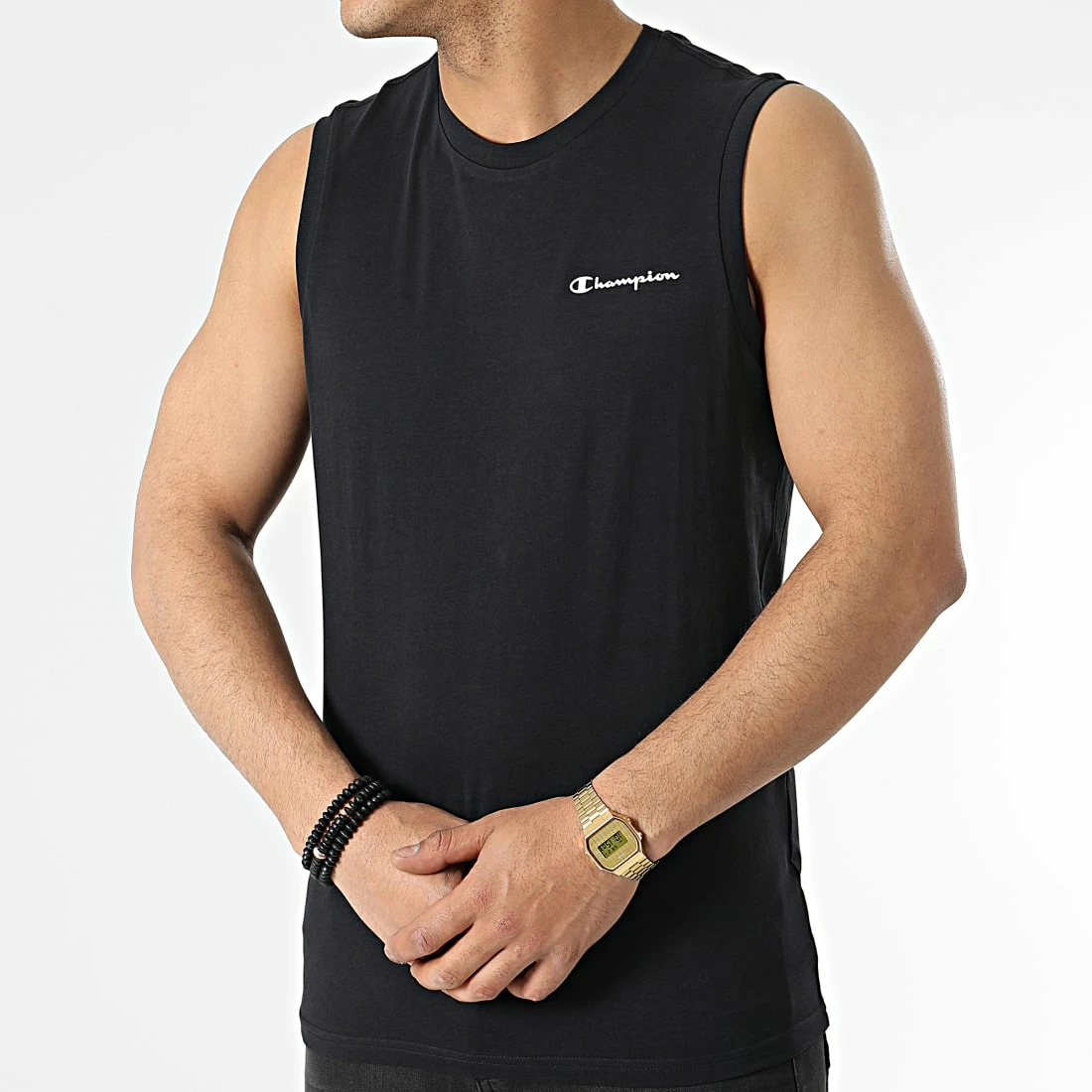 Tee Shirt Sans Manches 217160 Noir de Champion 5 Tee Shirt Sans Manches 217160 Noir de Champion – Image 3