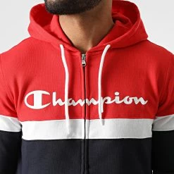 Ensemble de Survetement Tricolore 217413 Bleu Marine Rouge de Champion -Champion Soldes champion 313584 217413 BS501 20220413T110717 03