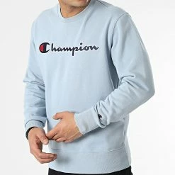 Sweat Crewneck 217061 Bleu Clair de Champion 8 Sweat Crewneck 217061 Bleu Clair de Champion -Champion Soldes champion 314484 217061 BS096 20220415T150352 03