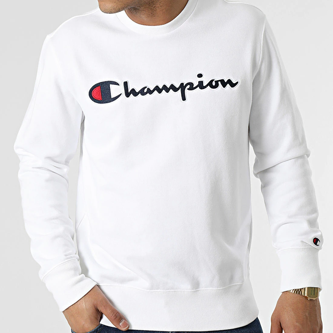 Sweat Crewneck 217061 Blanc de Champion 5 Sweat Crewneck 217061 Blanc de Champion – Image 3
