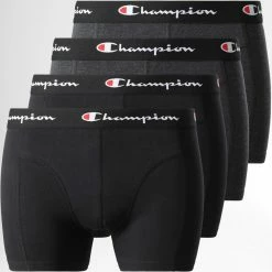 Lot De 4 Boxers U20002 Noir Gris Anthracite Chiné de Champion