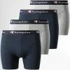 Lot De 4 Boxers U20002 Bleu Marine Gris Chiné de Champion