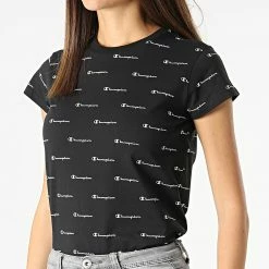 Tee Shirt Femme 114885 Noir de Champion 8 Tee Shirt Femme 114885 Noir de Champion -Champion Soldes champion 316859 114885 KL001 20220506T105618 03