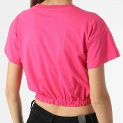 Tee Shirt Femme Crop 115211 Rose de Champion -Champion Soldes champion 316861 115211 PS025 20220512T160120 04
