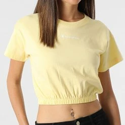 Tee Shirt Femme Crop 115211 Jaune de Champion