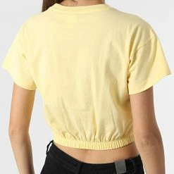 Tee Shirt Femme Crop 115211 Jaune de Champion -Champion Soldes champion 316862 115211 YS105 20220512T160018 04