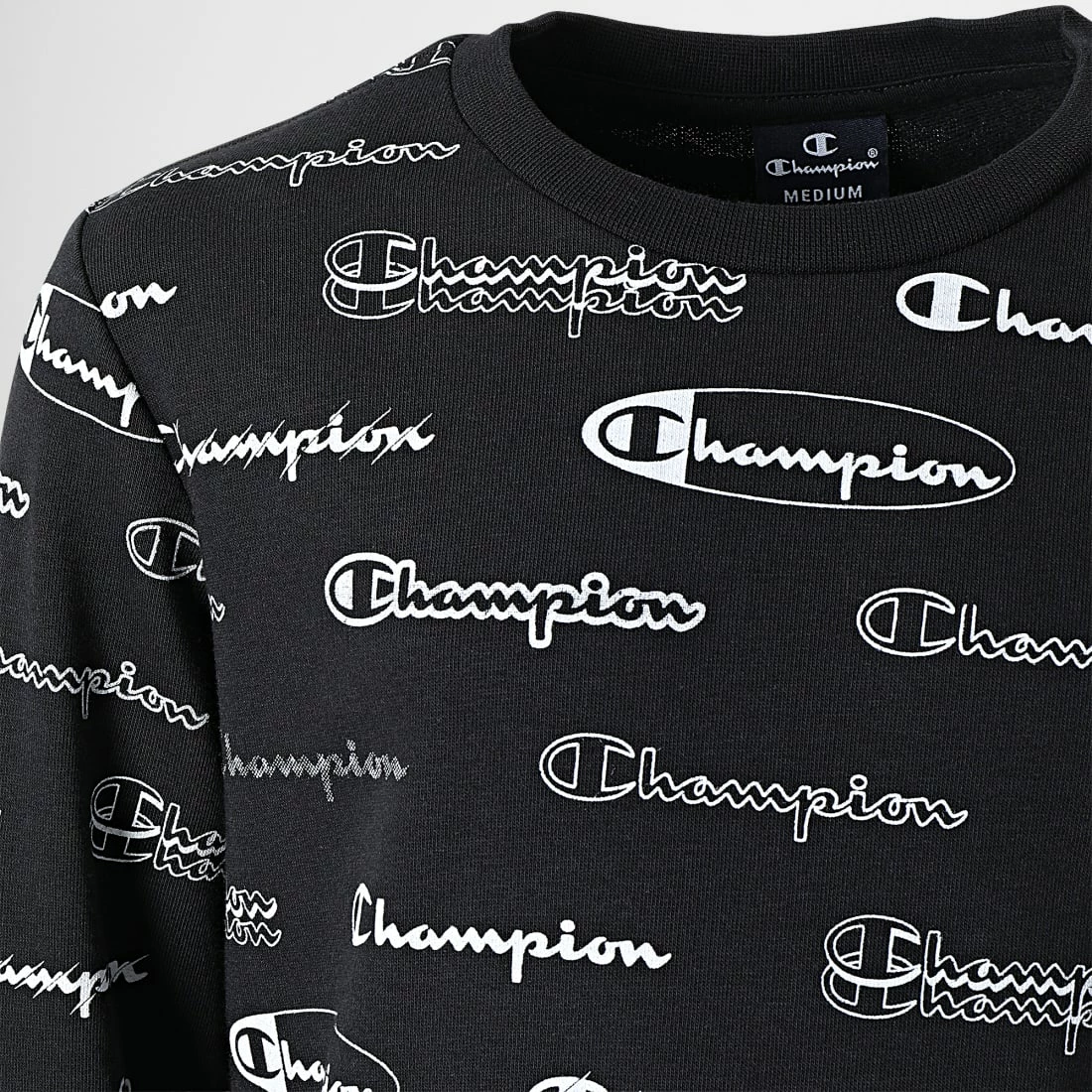 Sweat Crewneck Enfant 305932 Noir de Champion 4 Sweat Crewneck Enfant 305932 Noir de Champion – Image 2