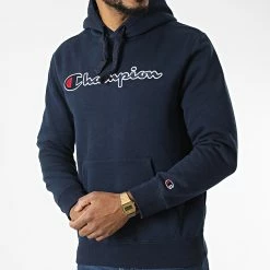 Sweat Capuche 217858 Bleu Marine de Champion 8 Sweat Capuche 217858 Bleu Marine de Champion -Champion Soldes champion 327719 217858 BS538 20220719T161300 03