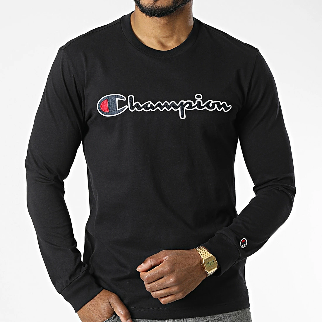 Tee Shirt Manches Longues 217861 Noir de Champion 5 Tee Shirt Manches Longues 217861 Noir de Champion – Image 3