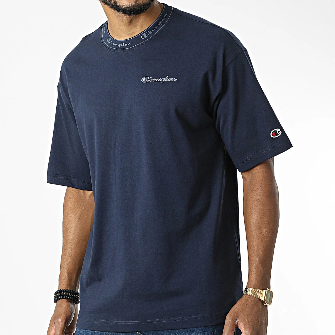 Tee Shirt 217872 Bleu Marine de Champion 3 Tee Shirt 217872 Bleu Marine de Champion