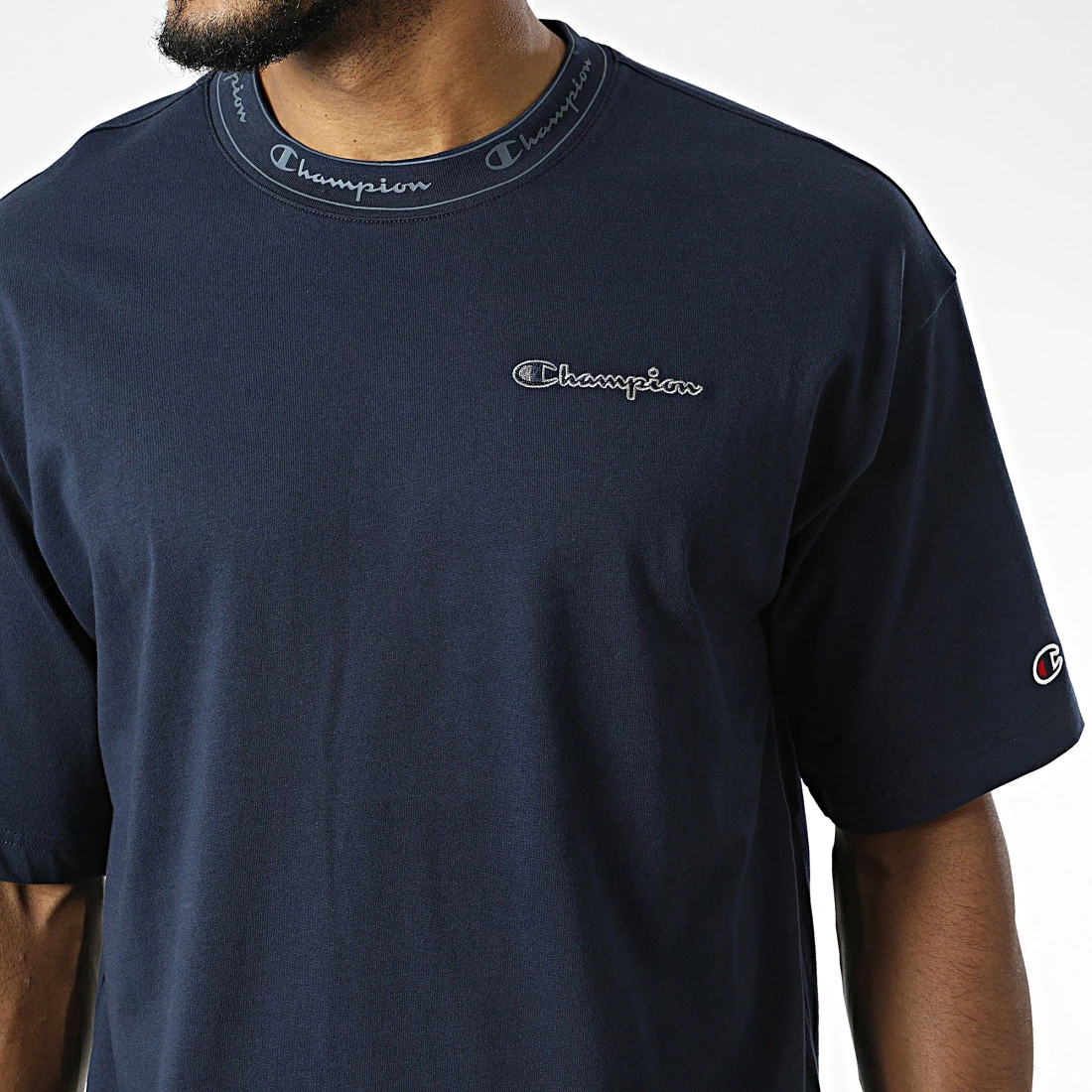 Tee Shirt 217872 Bleu Marine de Champion 4 Tee Shirt 217872 Bleu Marine de Champion – Image 2