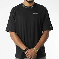 Tee Shirt 217872 Noir de Champion -Champion Soldes champion 327729 217872 KK001 20220721T155320 03