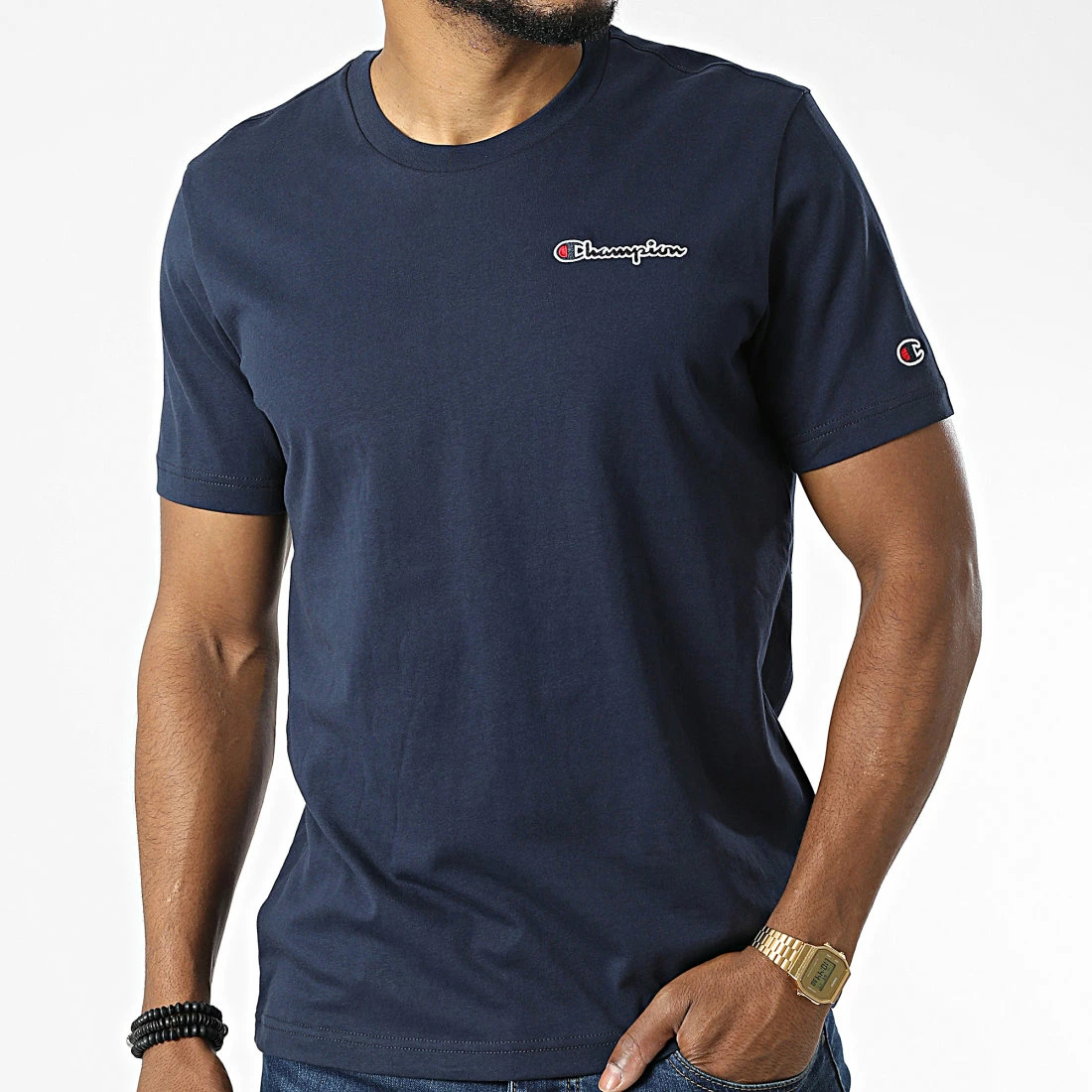 Tee Shirt 218006 Bleu Marine de Champion 5 Tee Shirt 218006 Bleu Marine de Champion – Image 3