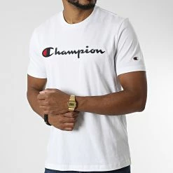 Tee Shirt 218007 Blanc de Champion 8 Tee Shirt 218007 Blanc de Champion -Champion Soldes champion 327732 218007 WW001 20220719T161729 03