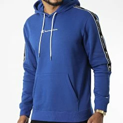 Sweat Capuche A Bandes 217829 Bleu Roi de Champion