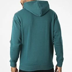 Sweat Capuche A Bandes 217829 Vert de Champion -Champion Soldes champion 327814 217829 GS549 20220719T160723 04