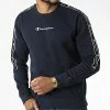 Sweat Crewneck A Bandes 217830 Bleu Marine de Champion -Champion Soldes champion 327818 217830 BS501 20220719T161151 01