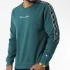 Sweat Crewneck A Bandes 217830 Vert de Champion