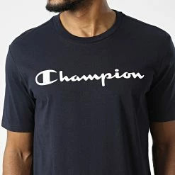 Tee Shirt 218284 Bleu Marine de Champion -Champion Soldes champion 327836 218284 BS501 20220719T161241 02