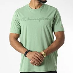 Tee Shirt 218284 Vert de Champion -Champion Soldes champion 327841 218284 GS088 20220720T151549 03