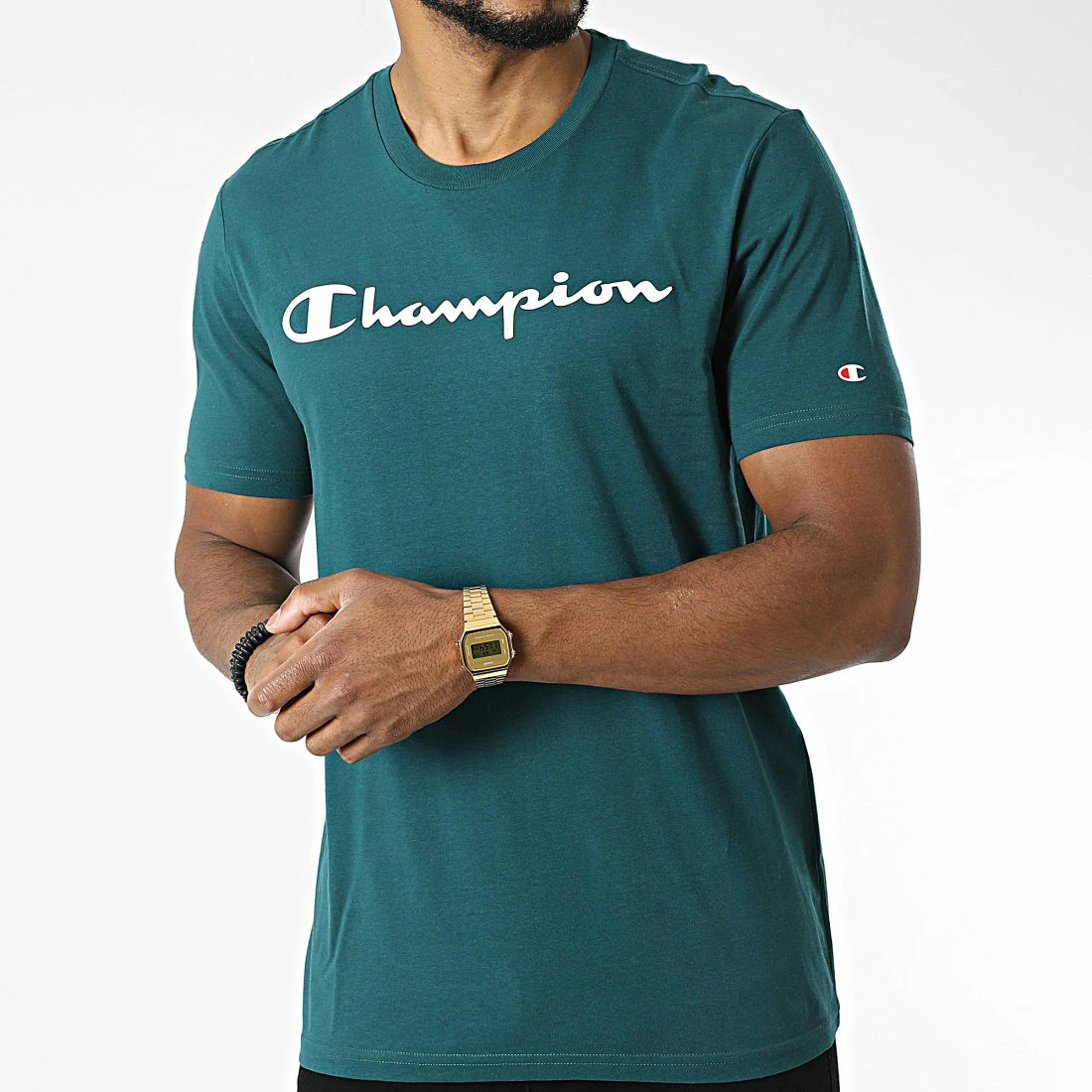 Tee Shirt 218284 Vert Foncé de Champion 5 Tee Shirt 218284 Vert Foncé de Champion – Image 3