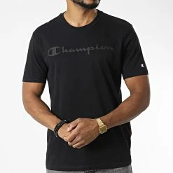 Tee Shirt 218284 Noir de Champion -Champion Soldes champion 327844 218284 KK002 20220721T155006 03