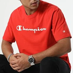 Tee Shirt 218284 Orange de Champion -Champion Soldes champion 327845 218284 RS062 20220725T144711 01