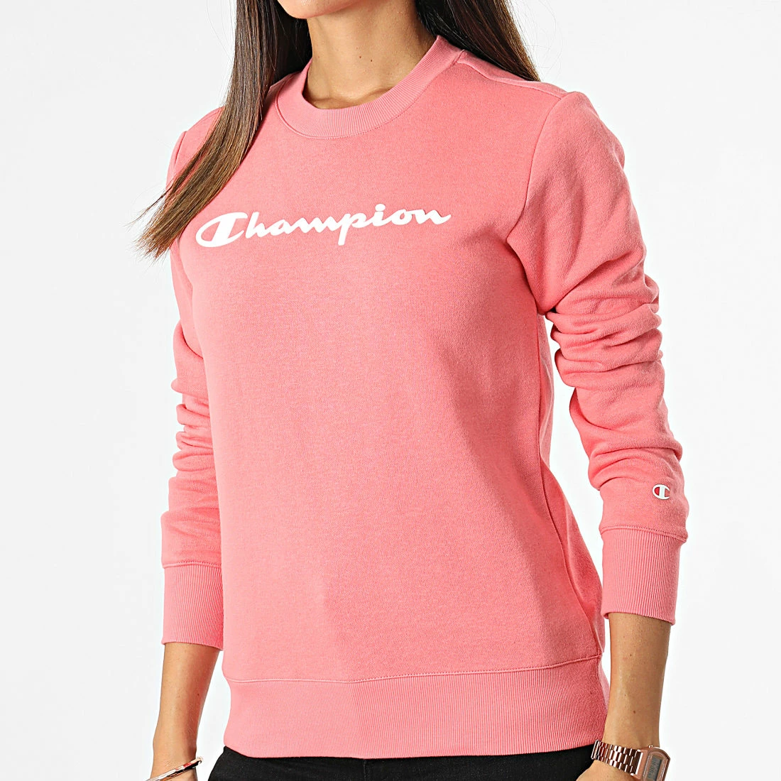 Sweat Crewneck Femme 115391 Rose de Champion 5 Sweat Crewneck Femme 115391 Rose de Champion – Image 3