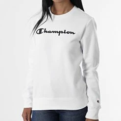 Sweat Crewneck Femme 115391 Blanc de Champion -Champion Soldes champion 327853 115391 WW001 20220802T160943 03