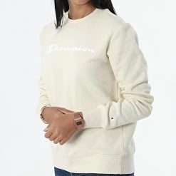 Sweat Crewneck Femme 115391 Beige de Champion