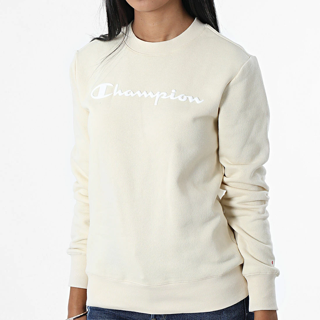 Sweat Crewneck Femme 115391 Beige de Champion 5 Sweat Crewneck Femme 115391 Beige de Champion – Image 3