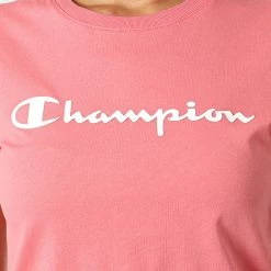 Tee Shirt Femme 115422 Rose de Champion -Champion Soldes champion 327858 115422 PS171 20220808T161349 02