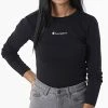 Tee Shirt Manches Longues Femme 115431 Noir de Champion 1 Tee Shirt Manches Longues Femme 115431 Noir de Champion -Champion Soldes champion 327864 115431 KK001 20220803T160453 01