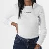 Tee Shirt Manches Longues Femme 115431 Blanc de Champion -Champion Soldes champion 327865 115431 WW001 20220802T161011 01