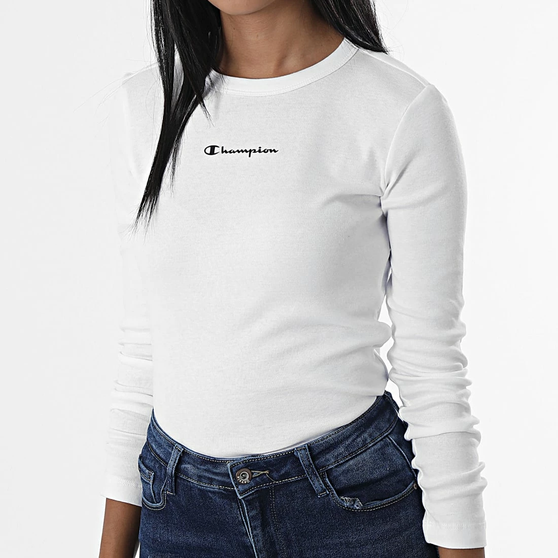 Tee Shirt Manches Longues Femme 115431 Blanc de Champion 5 Tee Shirt Manches Longues Femme 115431 Blanc de Champion – Image 3