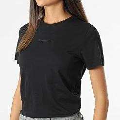 Tee Shirt Femme 115683 Noir de Champion -Champion Soldes champion 327889 115683 KK001 20220810T135449 03