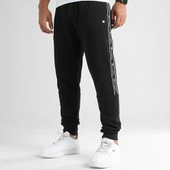 Pantalon Jogging A Bandes 217833 Noir de Champion