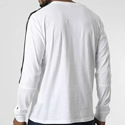 Tee Shirt Manches Longues A Bandes 217837 Blanc de Champion 13 Tee Shirt Manches Longues A Bandes 217837 Blanc de Champion -Champion Soldes champion 327895 217837 WW001 20220719T161457 04