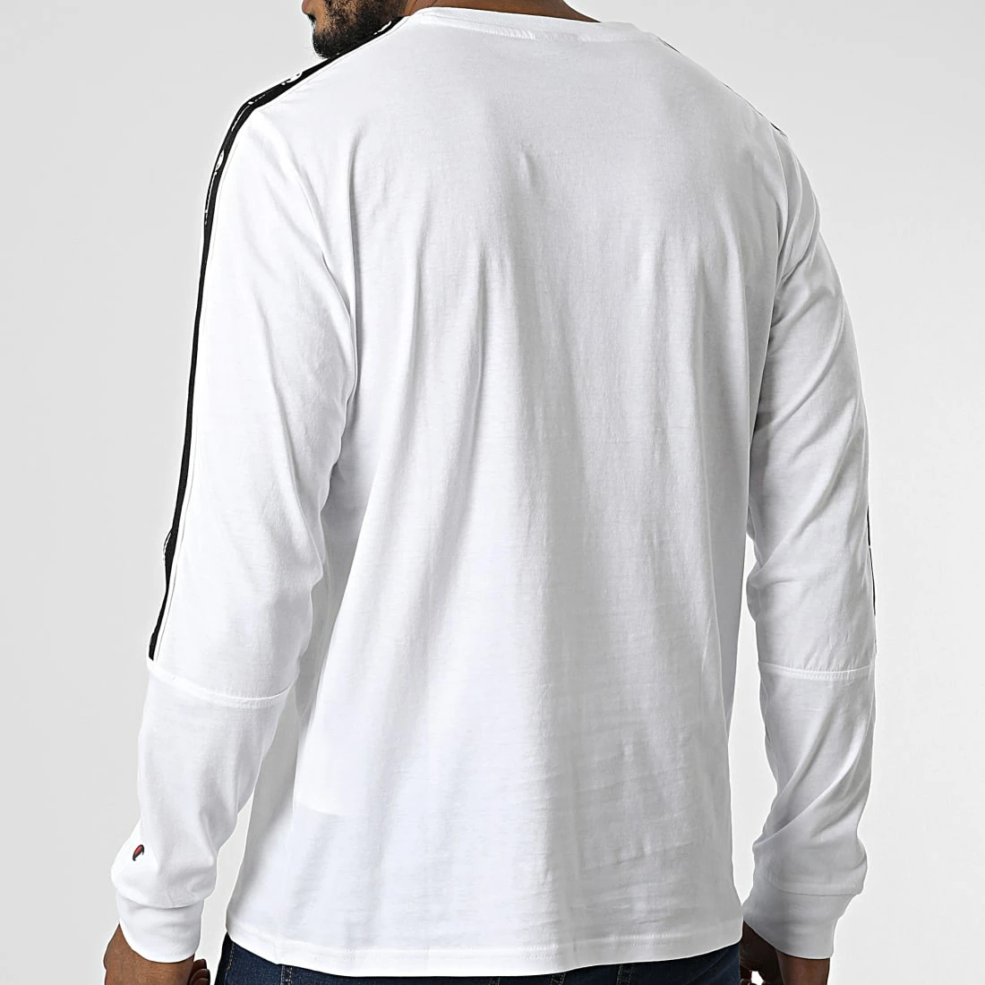 Tee Shirt Manches Longues A Bandes 217837 Blanc de Champion 6 Tee Shirt Manches Longues A Bandes 217837 Blanc de Champion – Image 4