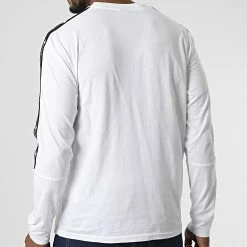 Tee Shirt Manches Longues A Bandes 217837 Blanc de Champion 17 Tee Shirt Manches Longues A Bandes 217837 Blanc de Champion -Champion Soldes champion 327895 217837 WW001 20220719T161502 08
