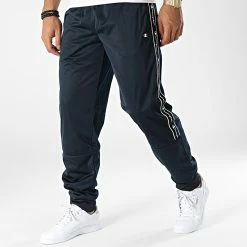 Pantalon Jogging A Bandes 217839 Bleu Marine de Champion